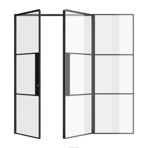 Porta in Alluminio <span class=keywords><strong>di</strong></span> Alta Qualità con Isolamento Acustico, <span class=keywords><strong>Telaio</strong></span> in Alluminio e Vetro Temperato per Interni, Porta a Battente in Vetro per Soggiorno - Product Image 6