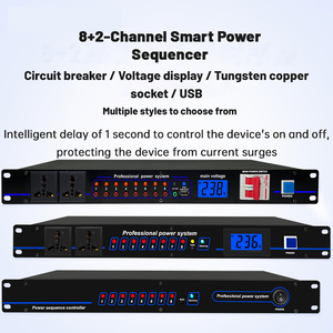 Secuenciador de Alimentación de Audio Profesional Inteligente con Puerto de Carga USB y Enchufes Universales para Rack de Estudio Profesional - Product Image 1