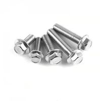 Vis à bride hexagonale en acier inoxydable (inox) SS304 SS316 A2-70 A4-80 DIN6921 à denture, M5 M6 M8 M10 M12 M16 M18