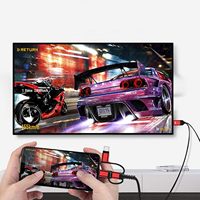 Câble adaptateur micro USB C 3 en 1 HD 1080P compatible avec les téléphones, les téléviseurs/projecteurs/moniteurs, les applications de microphone