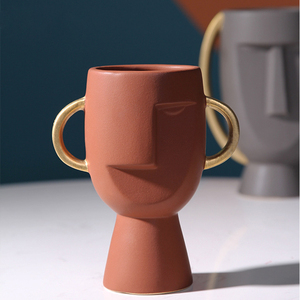 Vaso di Fiore di ceramica <span class=keywords><strong>Vasi</strong></span> di Fiori di <span class=keywords><strong>Piante</strong></span> grasse Astratta Volto Umano Desktop Nordic <span class=keywords><strong>Vasi</strong></span> di Ceramica Moderna Decorazione Della Casa - Product Image 3