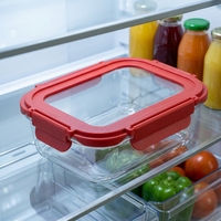 Boîte à lunch en verre borosilicate de haute qualité avec couvercle trempé hermétique et anti-fuite pour la préparation des repas en cuisine