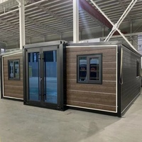 Cabaña Contenedor de Lujo con Baño y Cocina, 20 pies/40 pies, Casa Prefabricada Móvil Moderna de 2 Dormitorios, Expandible, para Hotel