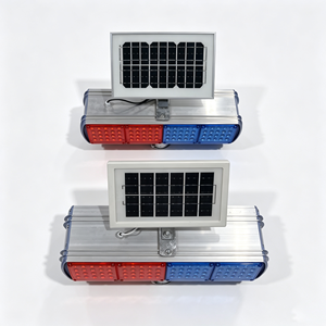 Luces <span class=keywords><strong>de</strong></span> Señalización <span class=keywords><strong>de</strong></span> Tráfico Solares <span class=keywords><strong>de</strong></span> Cuatro Lados Rojas y Azules, Luces Estroboscópicas <span class=keywords><strong>de</strong></span> Advertencia, LED con Carcasa <span class=keywords><strong>de</strong></span> Aluminio, Luces Intermitentes <span class=keywords><strong>de</strong></span> Mantenimiento - Product Image 5