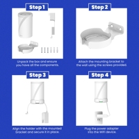 Soporte de Pared para TP-Link Deco BE63/BE65/BE67/BE68/HB410/BE10000/BE11000/BE14000 Sistema Wi-Fi7 de Malla, Aleación de Aluminio, Blanco, Paquete de 2