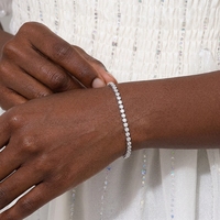 Vente en gros Bracelet Moissanite rond certifié GRA Bracelet Moissanite Bracelet tennis Moissanite en argent sterling S925
