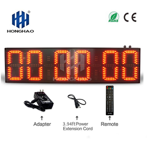 Hangzhou Honghao Remote Control elektronik, bingkai aluminium tahan lama 8 "4-bit <span class=keywords><strong>LED</strong></span> pengatur waktu mundur positif elektronik - Product Image 6