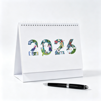 Calendrier 2027 personnalisé en gros, calendrier de bureau 2027 personnalisé à spirale, planificateur cadeau d'entreprise OEM