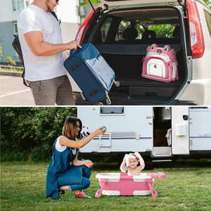 Bañera Plegable de Plástico para Bebés y Niños Pequeños con Forma de Rana, Ahorra Espacio, con Termómetro - Product Image 6