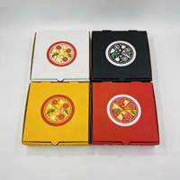 Boîtes d'emballage personnalisées sur mesure, boîte à pizza noire de 12 pouces avec logo pour restaurants et plats à emporter