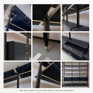 Estantería de Pared de Piso a Techo, Moderna, Minimalista, de Lujo, Modular, con Luz LED, Estantería de Pared Personalizada - Product Image 3