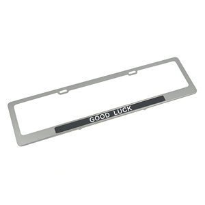 กรอบป้ายทะเบียนโลหะสีเงิน สไตล์ธุรกิจเสริมสิริมงคล - Product Image 2