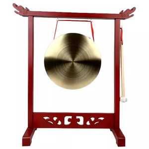 Gong de Cobre Puro al por Mayor, Instrumento Tradicional Chino, Adorno para Ceremonia de Inauguración, Gong con Soporte - Product Image 3