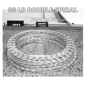 High-quality 16-<b>gauge</b> Hot-dip Galvanized Cross Razor Iron Wire Barbed Wire Coil Anti-climbing Device Available for Customization - Product Image 2