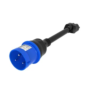 Tesla Model S,3,X,Y Gen 2 Ev Oplader Verlengsnoer Connector Tesla 3pin Blauwe Cee Adapter