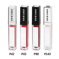 Nouvel Arrivage Maquillage Rouge à Lèvres Liquide Mat Végan Marque Privée Gloss à Lèvres Lumineux LED avec Miroir Fournisseur de Gloss à Lèvres