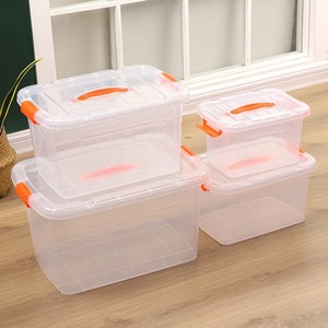 Scatola di Stoccaggio Portatile Grande in Plastica PP Trasparente Rinforzata con Coperchio - Product Image 4