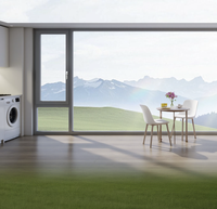 Fenêtre à battant en alliage d'aluminium insonorisée et coupe-vent avec double vitrage trempé et moustiquaire en acier inoxydable pour balcon, villa, chambre et cuisine