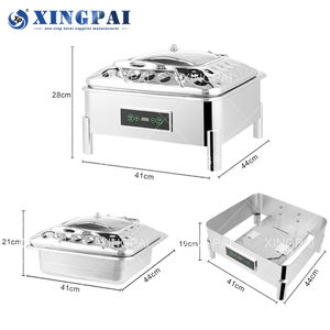XINGPAI Matériel de restauration : Réchauds de buffet électriques martelés en acier inoxydable, chauffe-plats pour buffet - Product Image 5