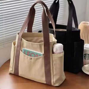 Custom Logo Size <b>Printed</b> Eco Friendly Cloth Shoulder Bag Reusable Organic Calico Cotton Tote Grocery Canvas Beach Bag for Travel - Product Image 3