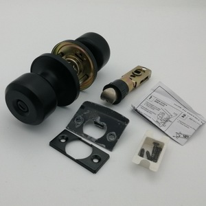 Furniture Hardware <b>Door</b> Lock High Quality Good Sale square Modern <b>Door</b> <b>Knobs</b> Locks in <b>Matte</b> <b>Black</b> Color - Product Image 4