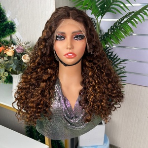 Perruque frontale 13*4 Water Wave haute densité, qualité Super Double Drawn, lots de perruques, frontales et closures pour grossistes - Product Image 5