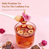 Thé au gingembre et au jujube au sucre brun premium 120g Sachets de thé Rose Longane Goji Bien-être quotidien pour femmes OEM Marque privée