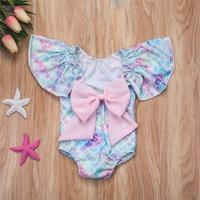 Offre Spéciale filles mignon maillot de bain une pièce enfants imprimé fleuri maillot de bain filles bébé vêtements de natation