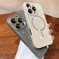 Coque de téléphone PC scintillante avec protection de l'objectif de l'appareil photo, compatible avec la charge sans fil pour iPhone 16 15 14 13 12 11 Pro Max Plus