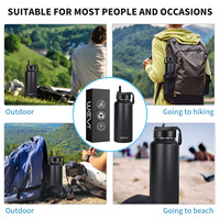 Bouteilles d'eau isothermes WeVi personnalisées de 32 oz, écologiques, en acier inoxydable, avec couvercle sécurisé pour eau bouillante, isolation sous vide 12-24h, idéales pour la salle de sport