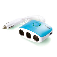 Prise allume-cigare pour camion de haute qualité 12-24V, multifonction, chargeur USB double rapide à 3 voies avec câble rallongé