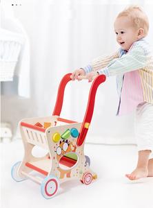 Jouets pour bébés de 2 à 4 ans en bois Push and Pull Learning tracteur déambulateur pour enfants Protection de l'environnement - Product Image 3
