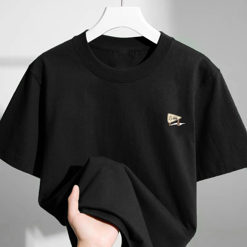 Short-sleeved t-shirt-small badge-black
