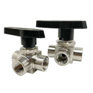 Válvula de bola manual de <span class=keywords><strong>3</strong></span> vías de acero inoxidable para <span class=keywords><strong>agua</strong></span> OEM Personalización compatible - Product Image 3