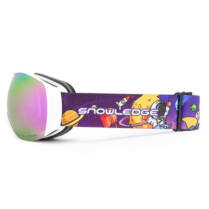 女式樱桃粉色涂层滑雪护目镜偏光终极紫外线防护适合冬季运动 - Product Image 4