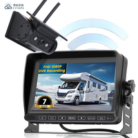 7 pouces AHD1080P DVR Garantie 1 an Système de caméra de recul sans fil numérique Moniteur intégré pour diverses camionnettes Aide à l'inversion de voiture
