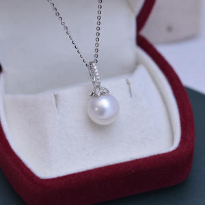 Zhuji Danshui 10-11mm White Round S925 <b>Silver</b> Pendant <b>Necklace</b> with Strong Light Fine Flaws Durable Beauty-Danshui <b>Pearl</b> - Product Image 4