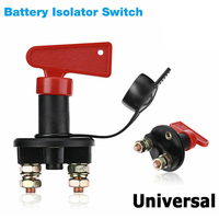 Interrupteur de batterie universel 12V, isolateur de batterie rotatif, interrupteur de déconnexion de l'alimentation de la batterie pour voiture, camion, bateau, véhicule, fourgonnette