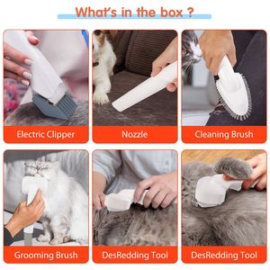 Nuevo Kit de Aseo para Mascotas Mejorado, Incluye un Kit de Recortadora de Pelo para Perros y Gatos con Fuerte Succión y Función de Vacío - Product Image 6