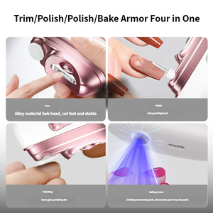Lime à ongles électrique, lampe UV, coupe-ongles, ciseaux à ongles de sécurité pour adultes, lime à ongles multifonction - Product Image 4