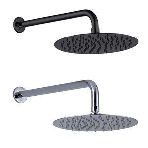 6 8 10 12 pulgadas montado en la pared de acero inoxidable astilla negro redondo cuadrado cabezal de <span class=keywords><strong>ducha</strong></span> para <span class=keywords><strong>piscina</strong></span> - Product Image 1