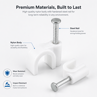 Clips de câble circulaires en plastique flexible à haute résistance, conformes aux normes d'exportation globale ROHS, écologiques