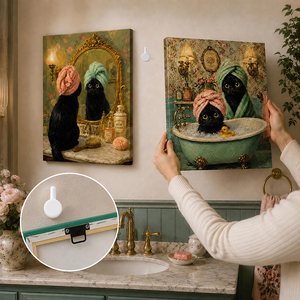 Cuadro Decorativo de Pared con Gato Negro Divertido, Póster Impreso de Animales, Decoración <span class=keywords><strong>para</strong></span> Baño, Lavadero, Casa de Campo - Product Image 5