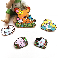 Épingles de dessin animé en métal personnalisées de haute qualité, artisanat en métal, placage or, émail, badges mignons pour cadeau de collection du Nouvel An