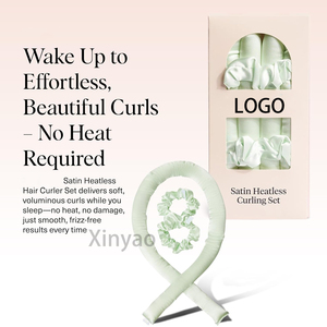 Set Arricciacapelli Senza Calore in Raso con Logo Personalizzato, per <span class=keywords><strong>Ricci</strong></span> Morbidi Senza Crespo, Fascia per Arricciare i Capelli Durante la Notte - Product Image 3