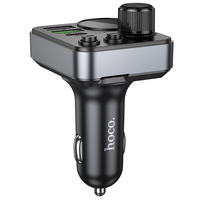 Adaptateur de voiture HOCO E86 48W double USB avec USB C portable pour émetteur FM Bluetooth, format audio MP3, fonction stéréo