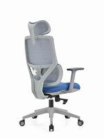 Chaise de bureau ergonomique au design moderne, appui-tête réglable, matériau en maille confortable, base en acier, accoudoirs réglables, fonction de levage