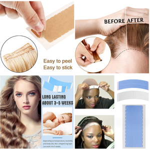 Bande d'<span class=keywords><strong>extension</strong></span> à double adhésif pour perruque, ultra tenue, imperméable pour toupet/dentelle - Product Image 6