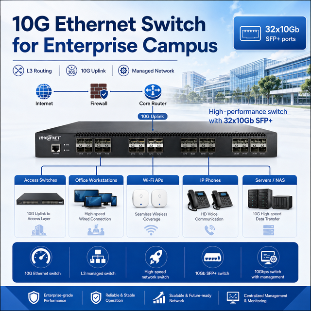 L3 Managed 10G Ethernet Network Switch