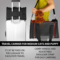 Transporteurs pour animaux de compagnie, transport pour animaux de compagnie approuvé par les compagnies aériennes, voyage pliable pour animaux de compagnie souple pour chats moyens et chiots